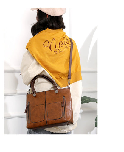 Retro Large Capacity Crossbody Handbag