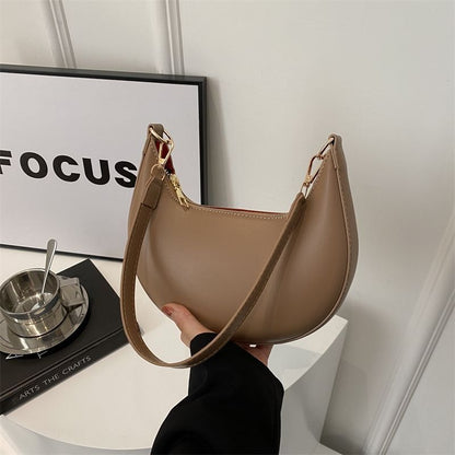 Crescent Textured Shoulder Bag