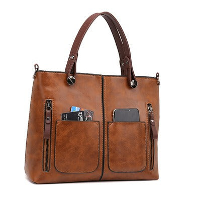 Retro Large Capacity Crossbody Handbag