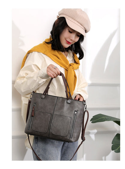 Retro Large Capacity Crossbody Handbag