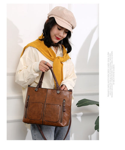 Retro Large Capacity Crossbody Handbag