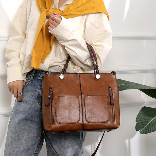Retro Large Capacity Crossbody Handbag