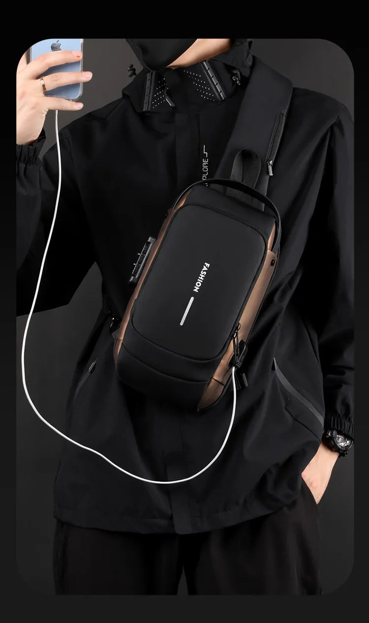 Men's Anti-theft Motorcycle Chest Bag