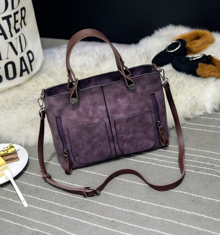 Retro Large Capacity Crossbody Handbag