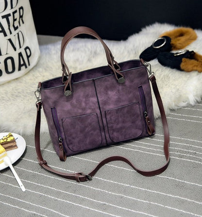 Retro Large Capacity Crossbody Handbag