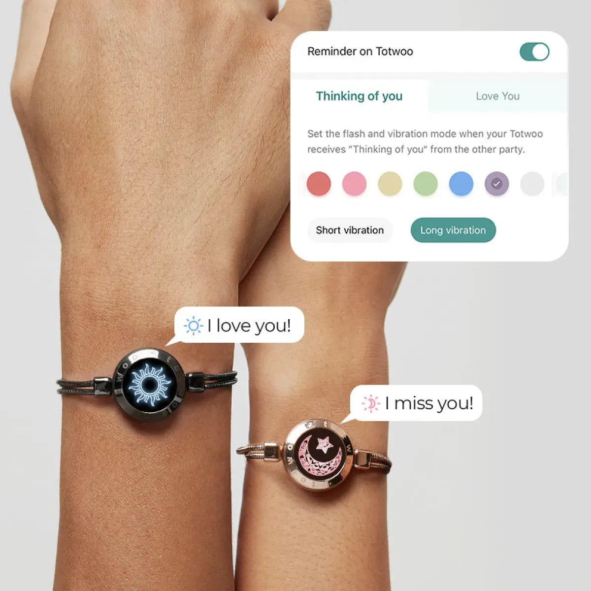 Sun & Moon Smart Sensor Couple Bracelets