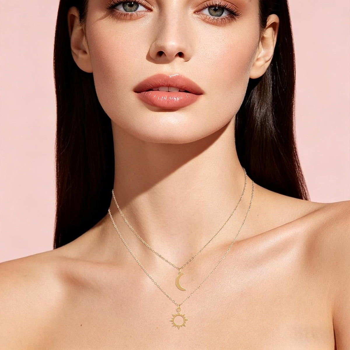 Soravi Sun and Moon Necklace (One Piece)
