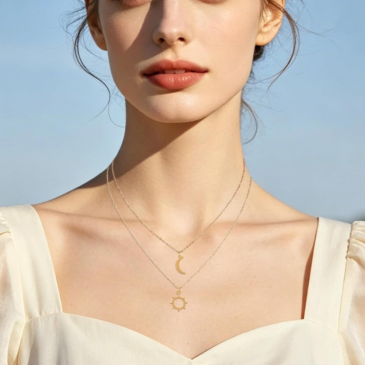 Soravi Sun and Moon Necklace (One Piece)